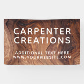 おしゃれなモダンウッドカーペントリー建築 横断幕 (横)