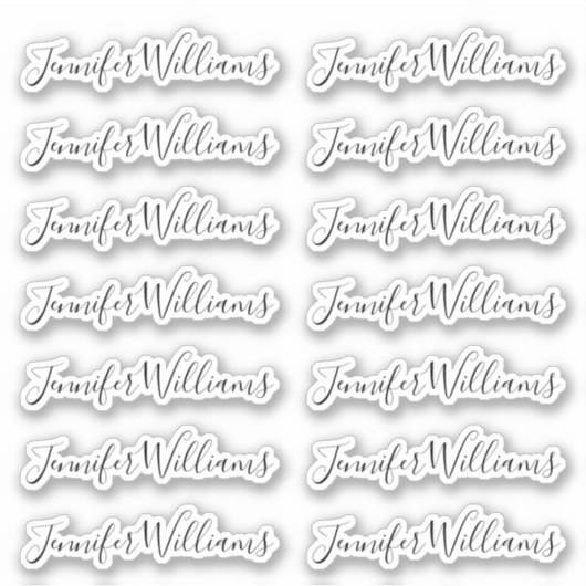 おしゃれなモダンカリグラフィー名前シール シール (正面)