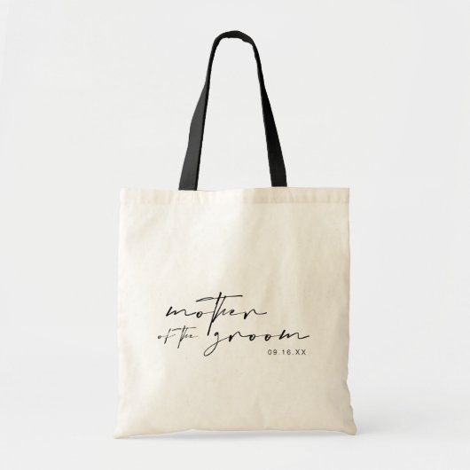 おしゃれなモダンカリグラフィー 新婦の母 トートバッグ (正面)