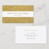 おしゃれなモダンゴールドグリッター 名刺 (正面/裏面)