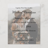 おしゃれなモダンスクリプト写真結婚式招待状 チラシ (正面)