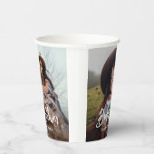 おしゃれなモダンスクリプト2写真ミニマル ブライダルシャワー 紙コップ (右)