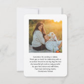 おしゃれなモダンスクリプト2枚写真 ブライダルシャワー お礼 サンキューカード (裏面)