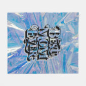 おしゃれなモダンスクリプト ベストマムエバー フリースブランケット (正面(横))