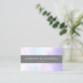 おしゃれなモダンパール背景 名刺 (スタンド正面)