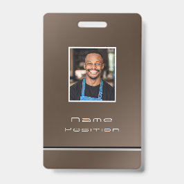 おしゃれなモダンビジネスブラウン バッジ