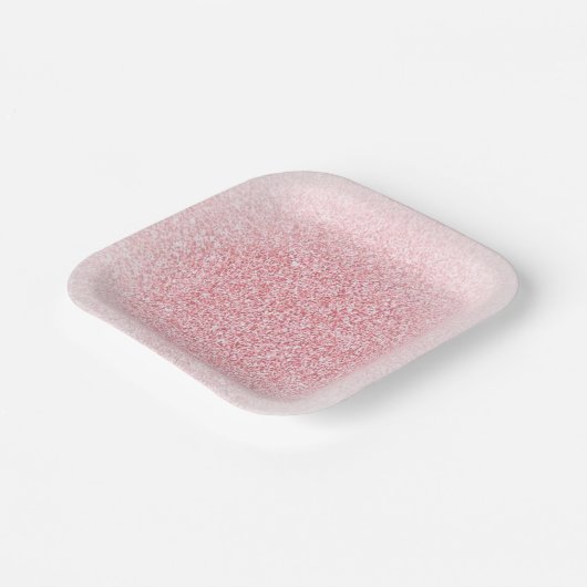 おしゃれなモダンピンク ローズゴールド グリッター テンプレート ペーパープレート (傾斜あり)