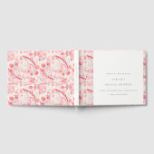 おしゃれなモダンブラッシュパイスロータイプの花嫁のシャワー ゲストブック (全面)