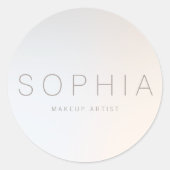 おしゃれなモダンミニマリストビューティーサロン ラウンドシール (正面)