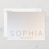 おしゃれなモダンミニマリストプロフェッショナルビューティ ポストカード (正面/裏面)