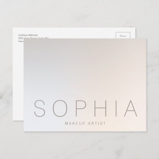 おしゃれなモダンミニマリストプロフェッショナルビューティ ポストカード (正面/裏面)