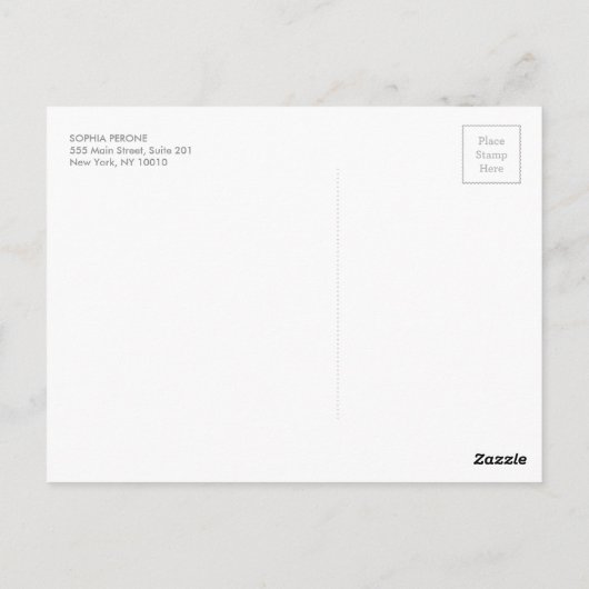 おしゃれなモダンミニマリストプロフェッショナルビューティ ポストカード (裏面)