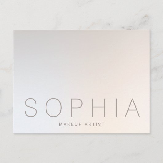 おしゃれなモダンミニマリストプロフェッショナルビューティ ポストカード (正面)