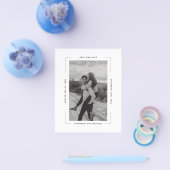 おしゃれなモダン写真セーブ・ザ・デート招待状 チラシ (シングル)