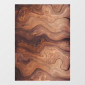 おしゃれなモダン木工背景 ウィンドウサイン (シート)