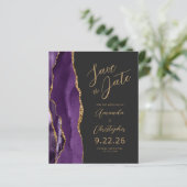 おしゃれなモダン結婚式のSave the Dateカード (スタンド正面)