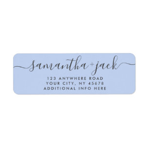 おしゃれなモダン結婚式用返信先住所ラベル ラベル