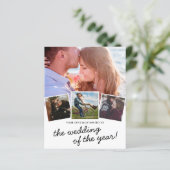 おしゃれなモダン4枚写真ウェディング招待状 (スタンド正面)