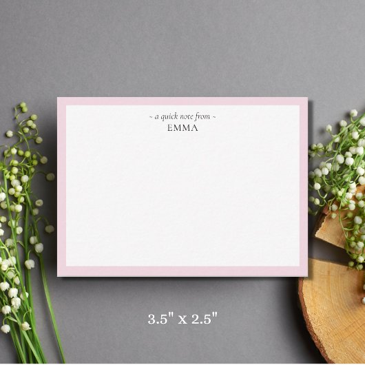 おしゃれなモダン「ちょっとのメモ」グリーティングカード ノートカード