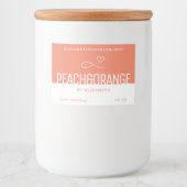 おしゃれなモダン シンプル プレーン ピンク ホワイト キャンドル& フードラベル (正面)