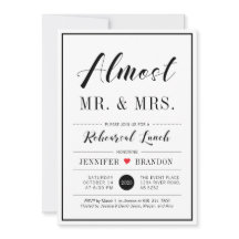 おしゃれなモダン タイポグラフィー 結婚式リハーサルランチ