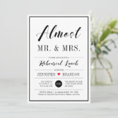 おしゃれなモダン タイポグラフィー 結婚式リハーサルランチ 招待状 (スタンド正面)