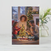 おしゃれなモダン タイポグラフィ ファミリー クリスマス フォト (スタンド正面)