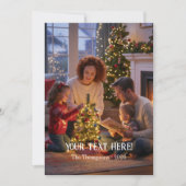 おしゃれなモダン タイポグラフィ ファミリー クリスマス フォト (正面)