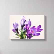 おしゃれなモダン ボーホー パープル クロカス フラワー グラム