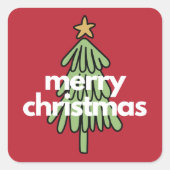 おしゃれなモダン ミニマリスト クリスマス ツリー ステッカー (正面)