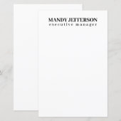 おしゃれなモダン ミニマリスト 名前を追加 (正面/裏面)