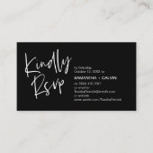 おしゃれなモダン ミニマル ウェディング 返信ハガキ エンクロージャーカード (正面)