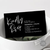 おしゃれなモダン ミニマル ウェディング 返信ハガキ エンクロージャーカード