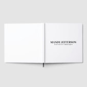 おしゃれなモダン ミニマル デザインに名前を追加 ゲストブック (全面)