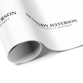 おしゃれなモダン ミニマル デザインに名前を追加 ラッピングペーパー (ロールコーナー)