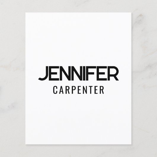 おしゃれなモダン ミニマル デザイン 名前を追加 チラシ (正面)