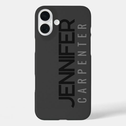 おしゃれなモダン ミニマル デザイン 名前を追加 Case-Mate iPhoneケース (裏面)