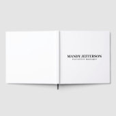 おしゃれなモダン ミニマル 名前を追加 ゲストブック (全面)
