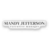 おしゃれなモダン ミニマル 名前を追加 シール (正面)