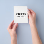 おしゃれなモダン ミニマル 名前を追加 チラシ (手)