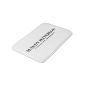 おしゃれなモダン ミニマル 名前を追加 バスマット (アングル)