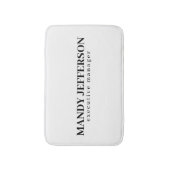 おしゃれなモダン ミニマル 名前を追加 バスマット (正面縦)