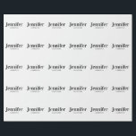 おしゃれなモダン ミニマル 名前を追加 ラッピングペーパー<br><div class="desc">ビジネスシーンにもプライベートにもぴったりな完璧なデザイン。シンプルでミニマル、そして美しい見た目。あなただけのために。</div>