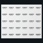 おしゃれなモダン ミニマル 名前を追加 ラッピングペーパー<br><div class="desc">ビジネスシーンにもプライベートにもぴったりな完璧なデザイン。シンプルでミニマル、そして美しい見た目。あなただけのために。</div>