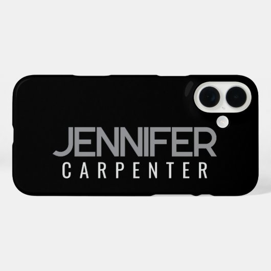 おしゃれなモダン ミニマル 名前を追加 Case-Mate iPhoneケース (裏面 (横))