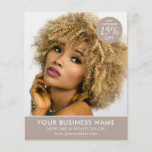 おしゃれなモダン メイク ビューティー サロン タウペ ビジネス チラシ (正面)