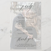 おしゃれなモノクロ写真 ウェディングプログラム（予算重視） チラシ (裏面)