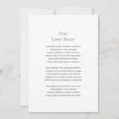 おしゃれなモノクロ写真 現代の結婚式 招待状 (裏面)