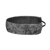 おしゃれなモノクロ花柄 ブラック/グレー アスレチックヘッドバンド (右)