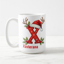 おしゃれなモノグラムイニシャルX メリークリスマス